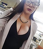 No blue dress but she did have a new cock in her last night